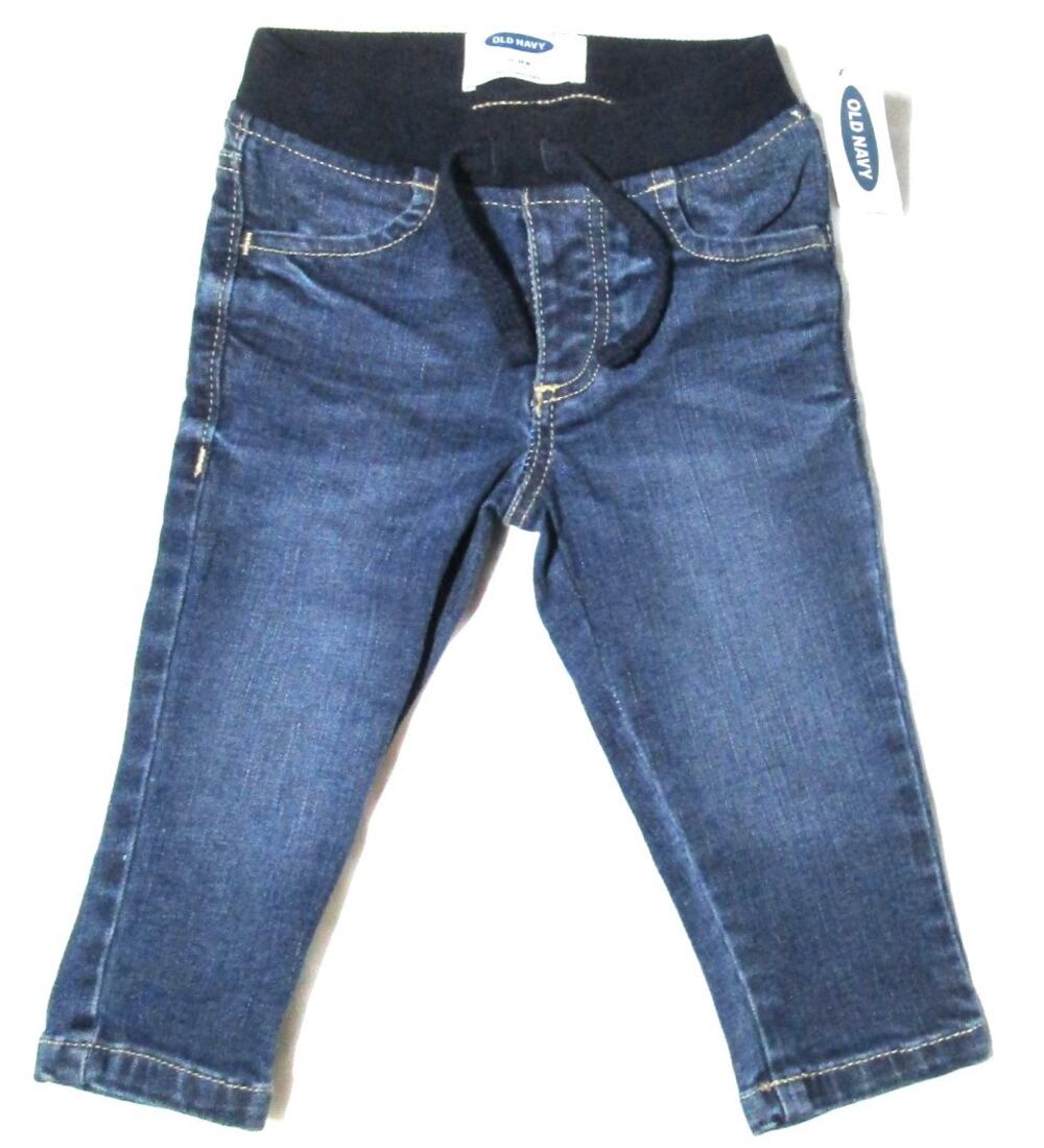 Old Navy Toddler Boy Pull-On Denim Jeans Elastic Waist Pockets Size 12-18 months